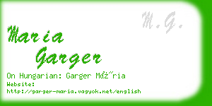 maria garger business card